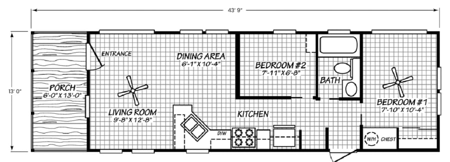 Wedge floor plan