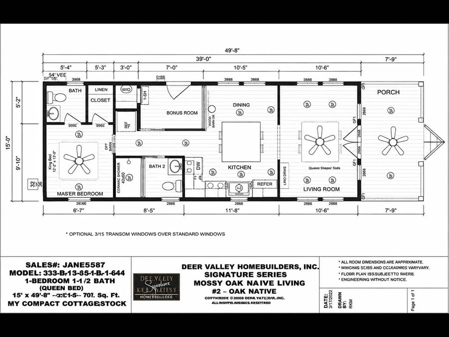 Cozy Cabin 2.0 floor plan